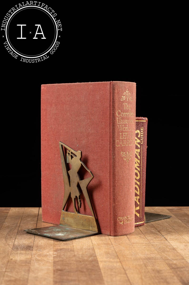 Vintage Brass Abstract Art Deco Bookends - Etsy