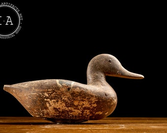 Antique Hand Carved Wooden Duck Decoy