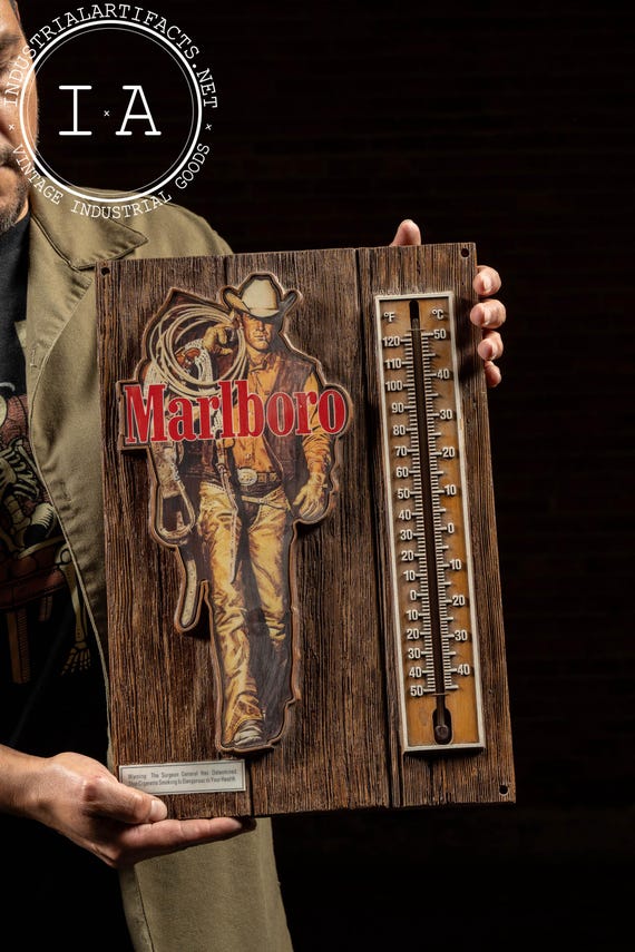 Vintage Marlboro Plastic Advertising Thermometer - Etsy