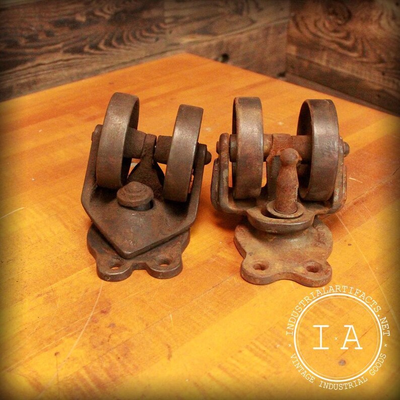 Antique Hamilton Mfg Co Caster Set of 2 | Etsy