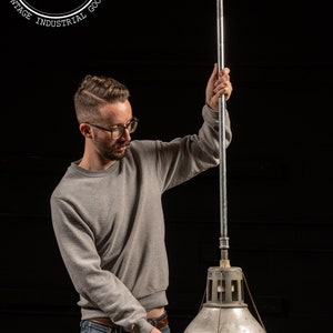 Vintage Industrial Holophane Light Fixture