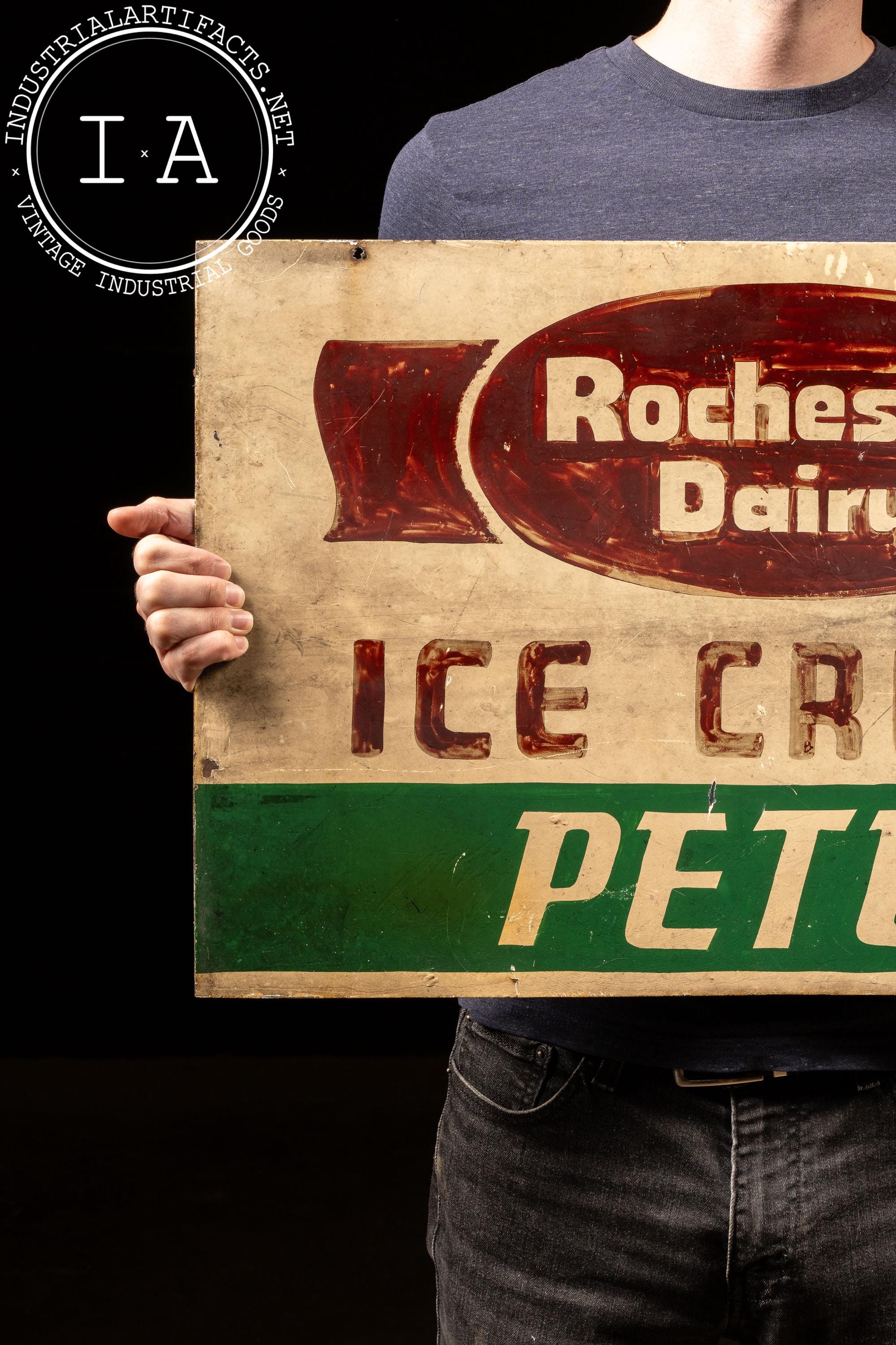 Vintage Hand-painted Rochester Dairy Sign - Etsy