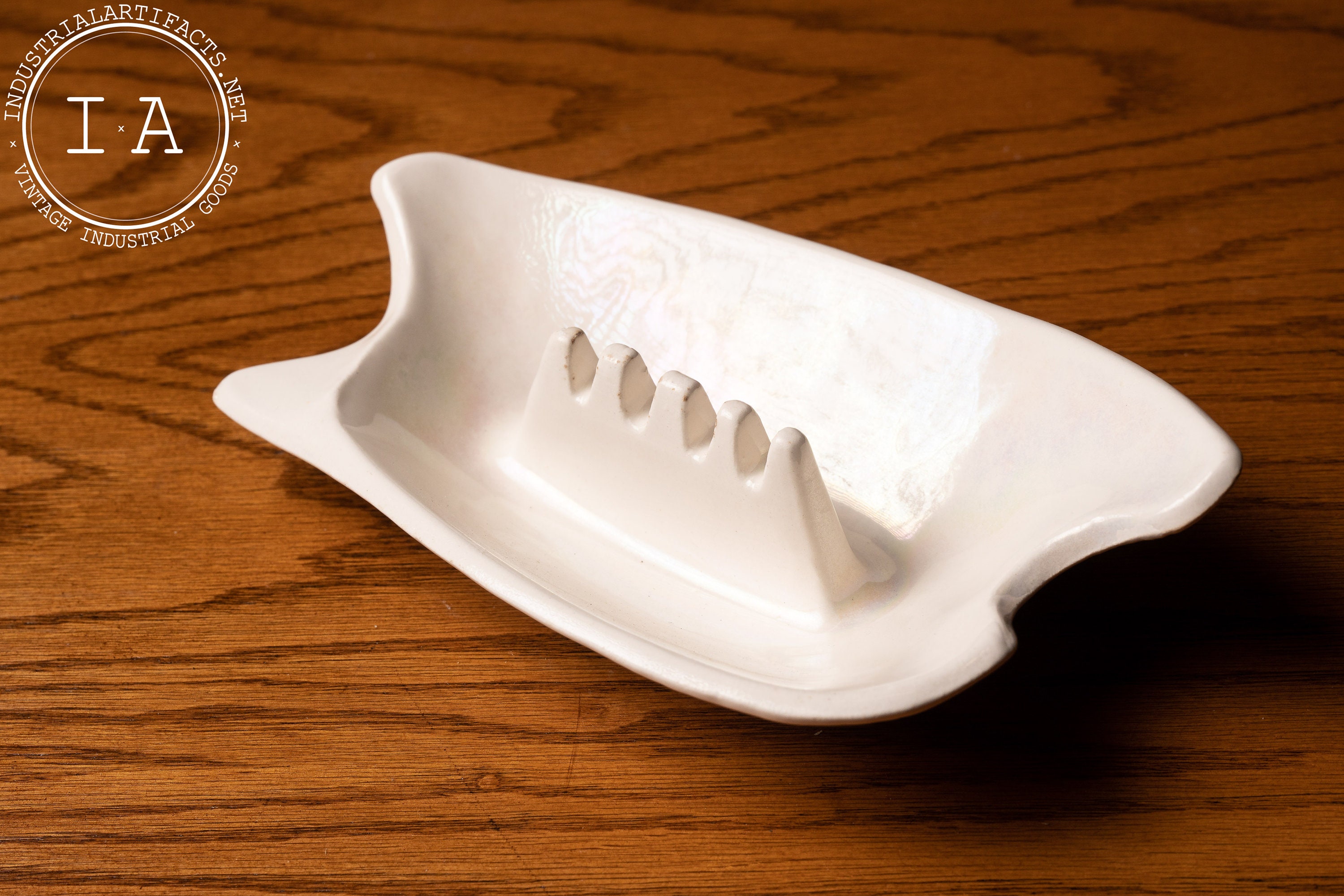 Vintage Mid Century Style White Clayware Ashtray - Etsy