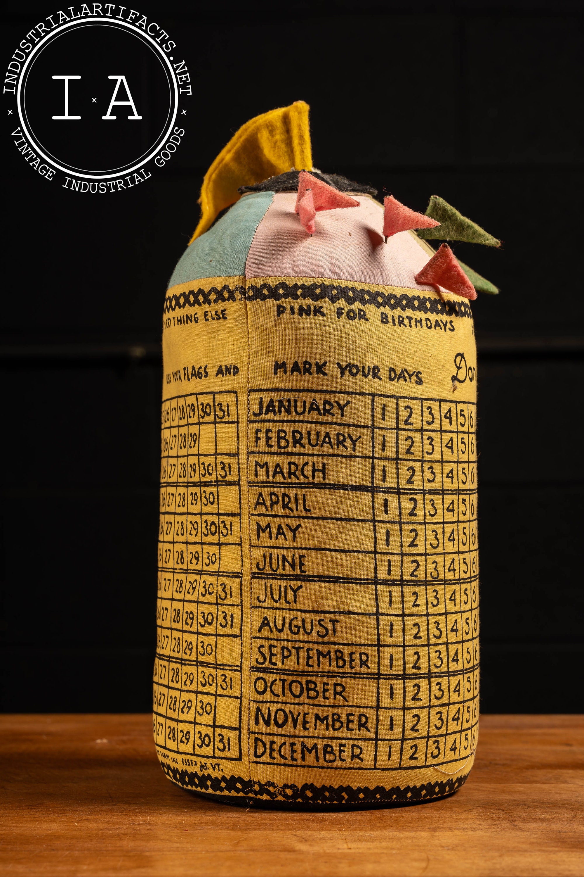 Buy Vintage Cloth Pushpin Calendar Online in India - Etsy