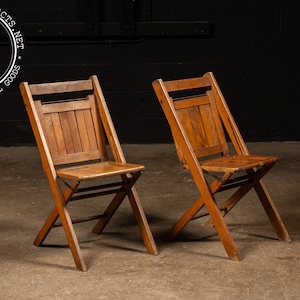 Antique Wooden Folding Chairs - Etsy