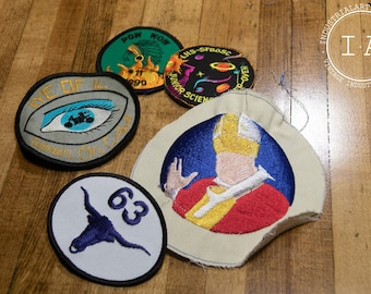 Iron-On Patches - Random Assortment of Five Vintage Patches