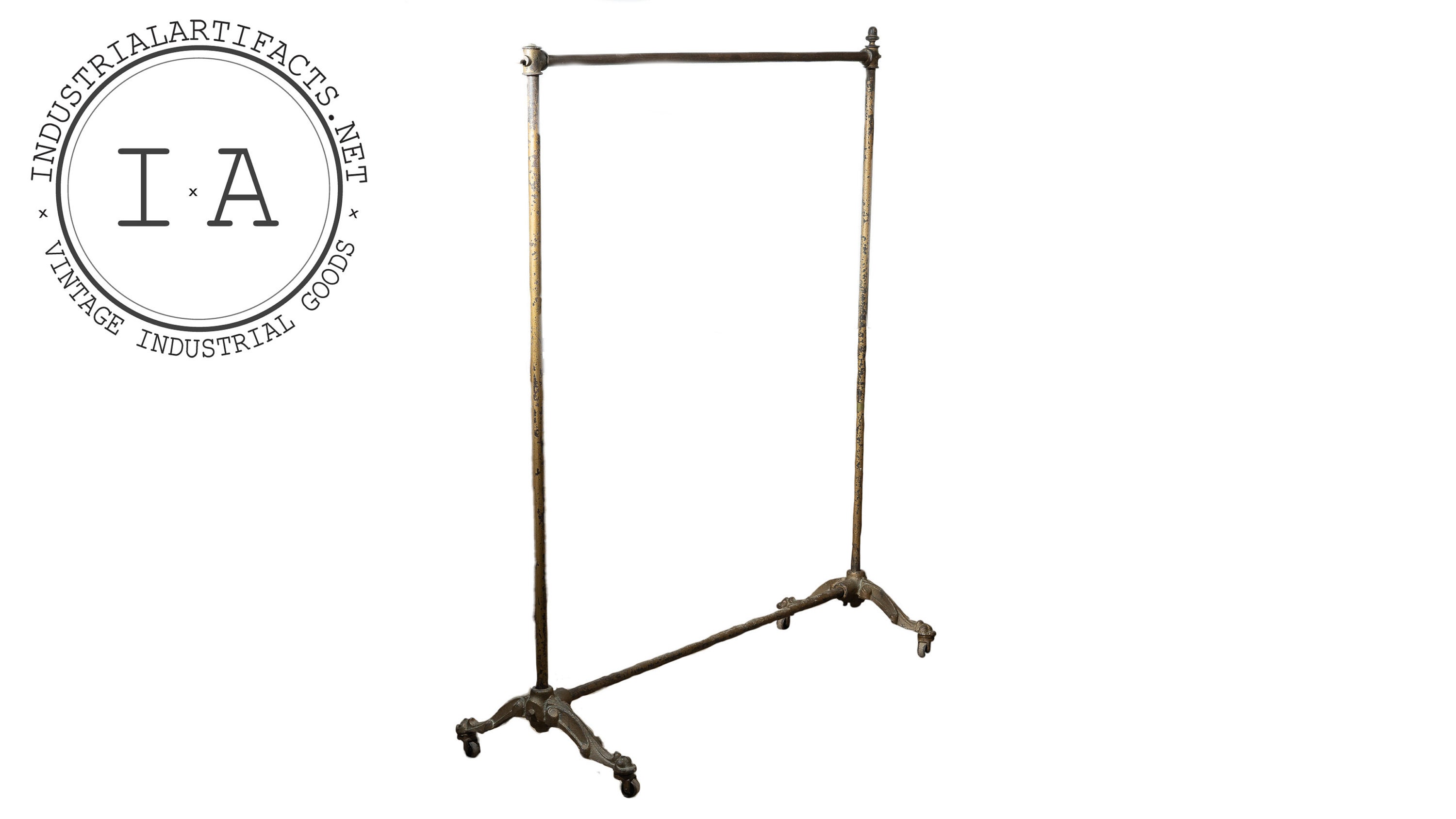 Antique Ornamental Rolling Garment Rack Etsy