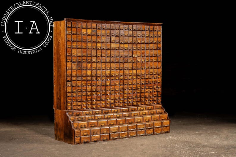 Massive Antique 370-Drawer Industrial Hardware Cabinet image 3