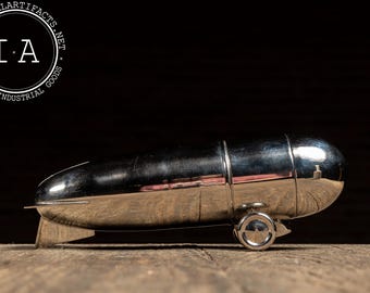 Art Deco-Inspired Silverplate Zeppelin Cocktail Shaker