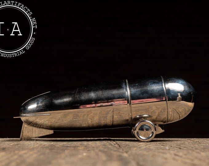 Art Deco-Inspired Silverplate Zeppelin Cocktail Shaker