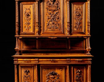 Late 19th Century Henry II Walnut Hutch