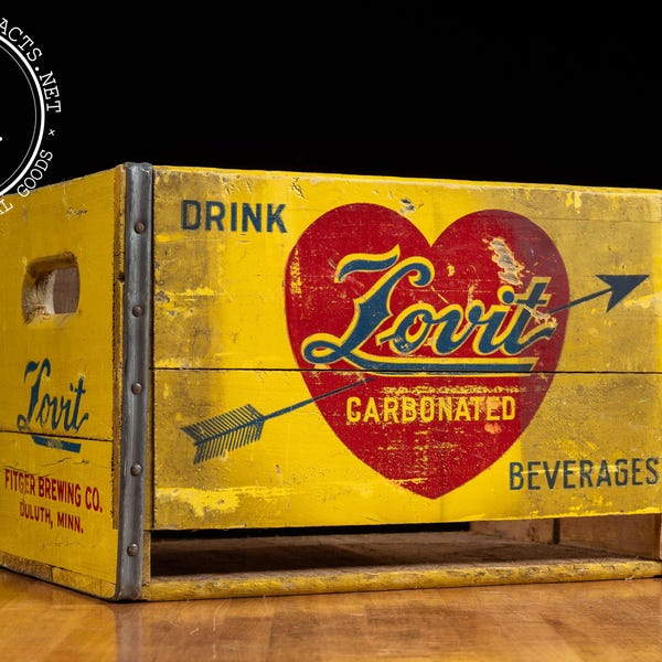Vintage Lovit Beverages Wooden Shipping Crate