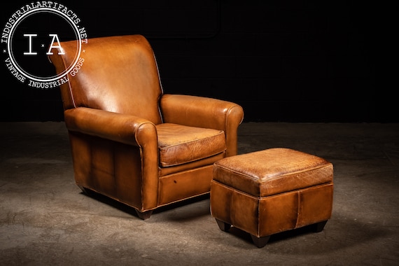 Contemporary leather chair and ottoman hot sale