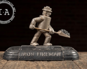 アイアンファイヤーマン アッシュトレイ　アンティーク雑貨 Iron Fireman Metal Ashtray アイアンファイヤーマン ビンテージ
