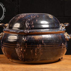 Vintage Lidded Stoneware Roaster