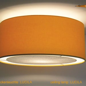 Yellow ceiling light LUCILA Ø50 cm ceiling lamp with diffuser