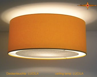 Yellow ceiling light LUCILA Ø45 cm ceiling lamp with diffuser