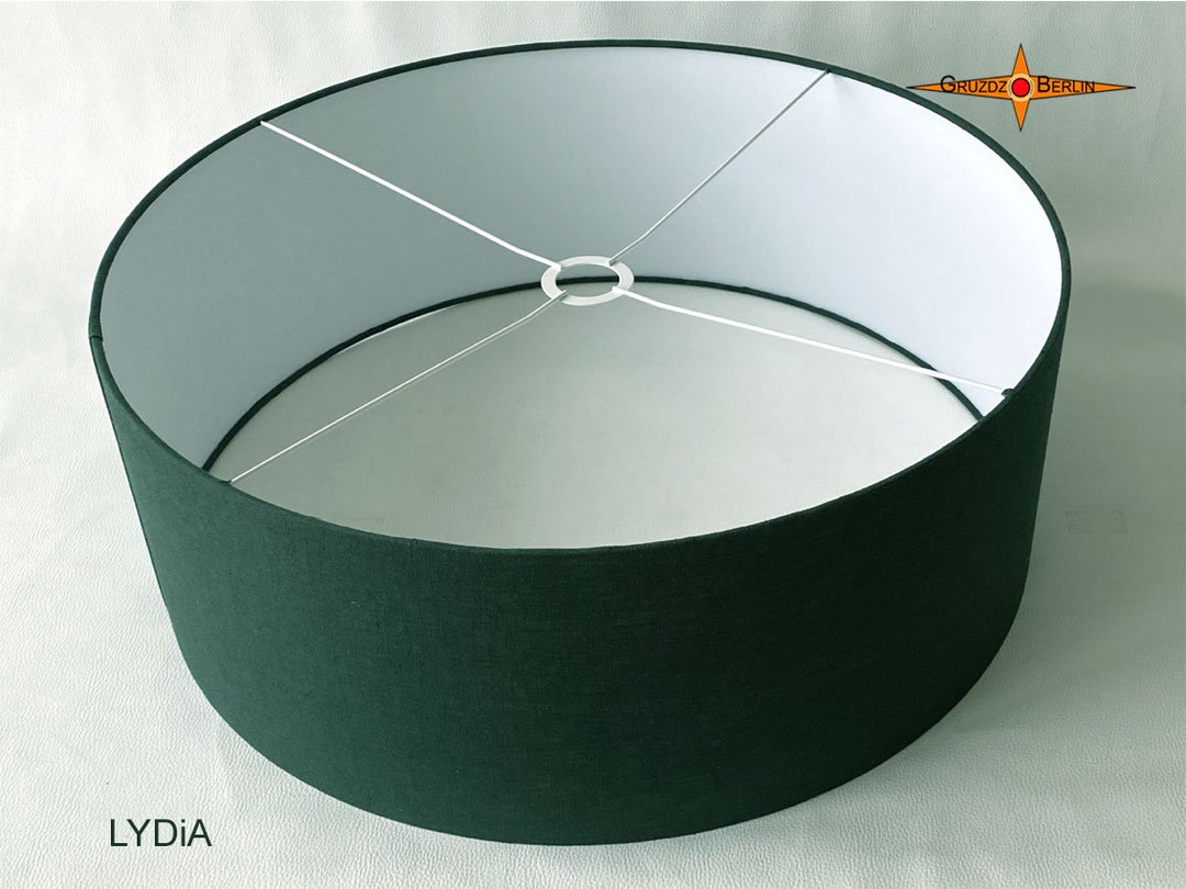 Green Linen Lampshade Lydia Ø45 Cm Etsy