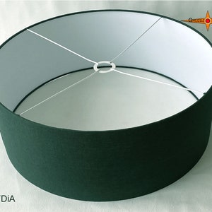 Green linen lampshade LYDiA Ø45 cm