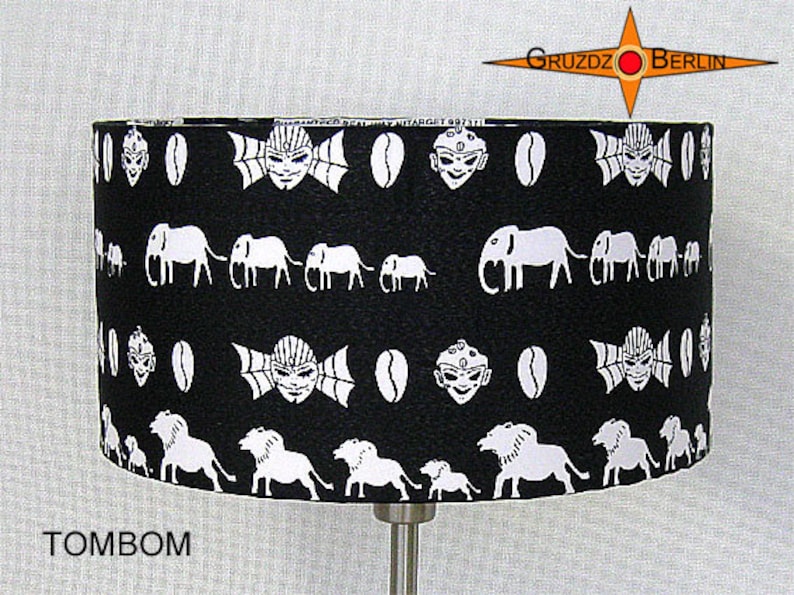 Stehleuchte Afrika Design TOMBOM Stehlampe schwarz weiss | Etsy