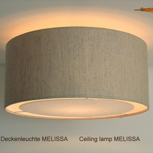 Deckenlampe aus Leinen mit Diffusor MELISSA Ø60 cm Deckenleuchte Landhausstil Bild 4