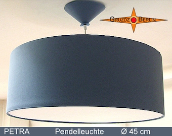 Graue Lampe PETRA Ø45 cm Hängellampe mit Diffusor Grau