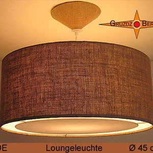 Pendant light jute HEIDE Ø45 cm hanging lamp with diffuser jute lamp