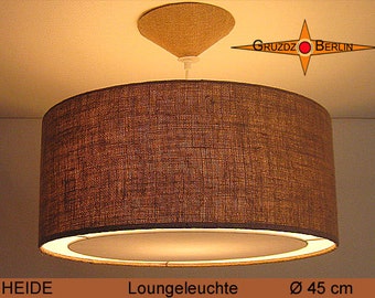 Pendant light jute HEIDE Ø45 cm hanging lamp with diffuser jute lamp