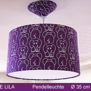 Children&#39;s lamp ELE PURPLE Ø35 cm Children&#39;s lamp with elephant diffuser