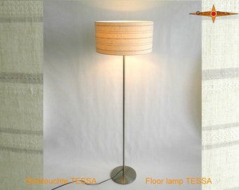 Gestreifte Stehlampe aus Leinen TESSA beige