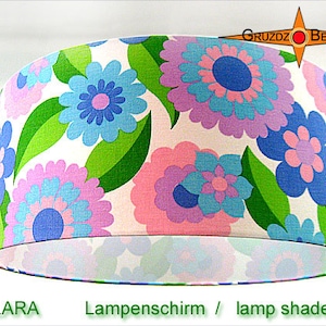 Vintage lampshade CLARA Ø45 cm Prilblumen Retrodesign 70s lamp