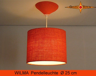 Orange hanging lamp WILMA Ø25 cm Pendant lamp Diffuser orange jute lamp