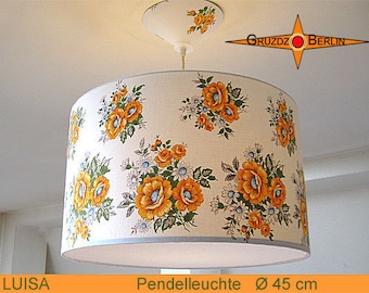 Vintage hanging lamp flowered LUISA Ø45 cm pendant lamp with diffuser