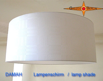 White lampshade DAMAH Ø50 cm damask lampshade