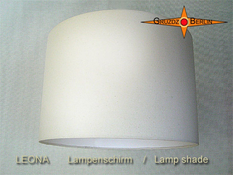 Beige lampenkap LEONA Ø40 cm linnen lamp afbeelding 2