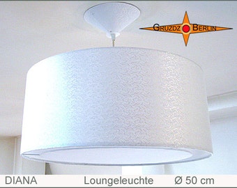 White lamp DIANA Ø50 cm hanging lamp with diffuser silk