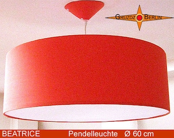 Hängelampe orange BEATRICE Ø60 cm Pendellampe mit Diffusor