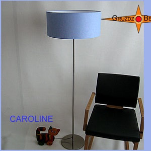 Light blue floor lamp CAROLINE floor lamp Blue linen