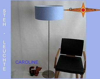 Light blue floor lamp CAROLINE floor lamp Blue linen