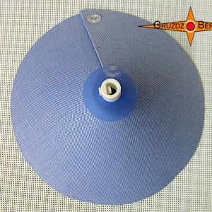 Blue pendant lamp CAROLINE Ø35 cm with diffuser blue linen image 4