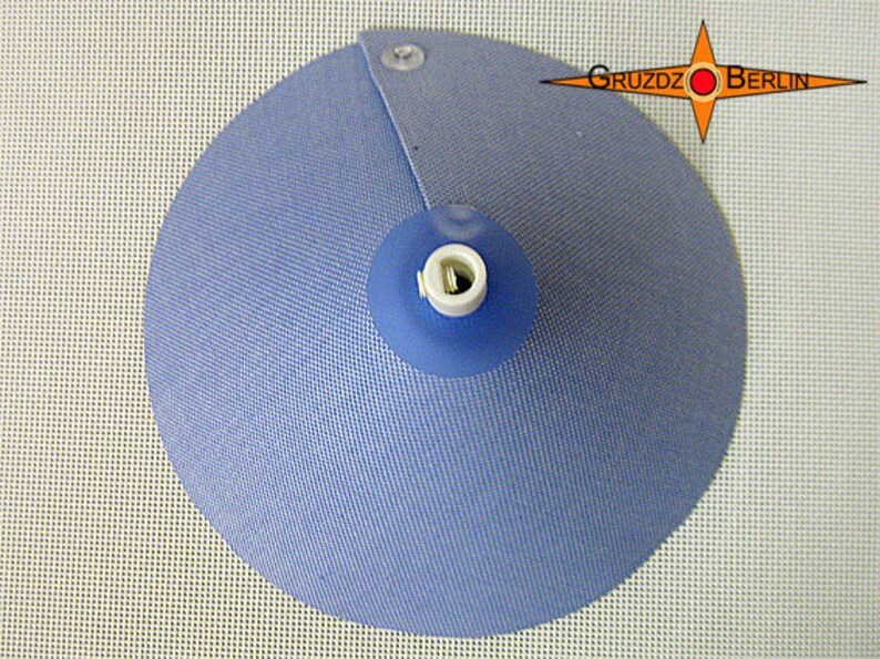 Blue pendant lamp CAROLINE Ø35 cm with diffuser blue linen image 4