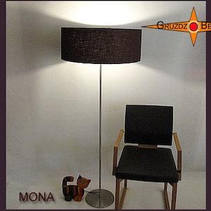 Stehlampe braun MONA Stehleuchte Braunes Leinen