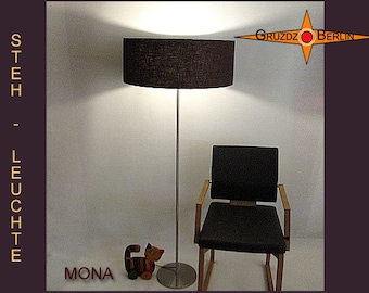 Floor lamp brown MONA floor lamp brown linen