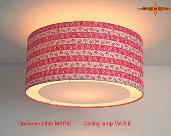 Vintage ceiling lamp MARIE Ø50 cm Ceiling light with Pril flowers pattern and diffuser