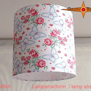 Little vintage  lampshade TAMINA Ø20 cm with Butterflies and diffuser