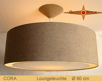 Large pendant lamp CORA Ø60 cm hanging lamp natural linen