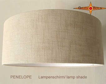 Natural-colored lampshade linen PENELOPE Ø50 cm country style