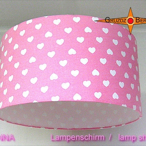 Pink lampshade HANNA Ø40 cm heart lamp children&#39;s lamp