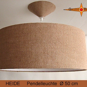 Jute lamp HEIDE Ø50 cm pendant lamp with diffuser