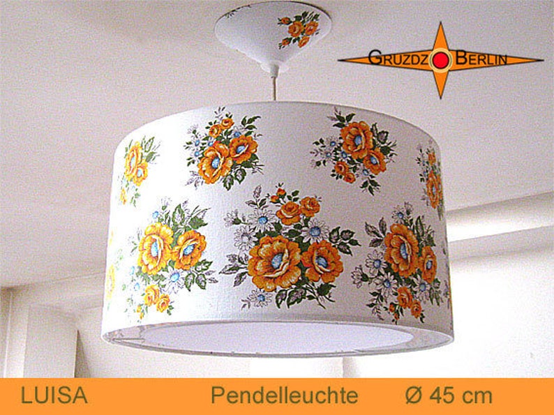 Vintage lamp LUISA \u00d845 cm with light edge diffuser